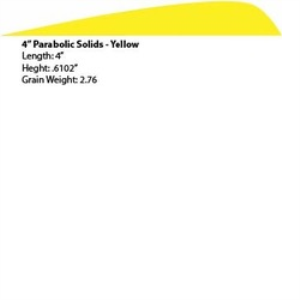 4" Parabolic Feather LW - Sun Yellow