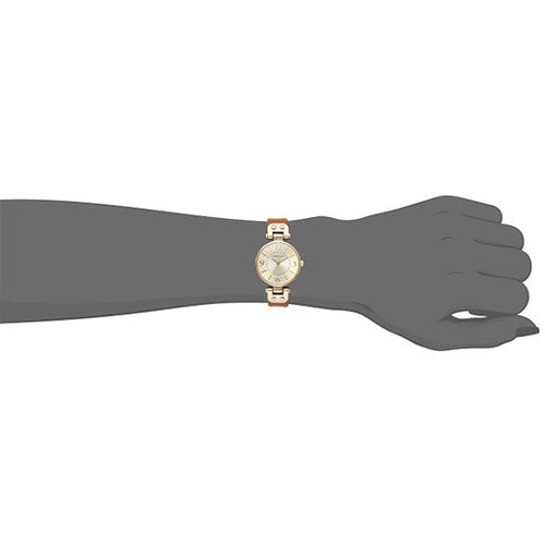 Women\'s 109442CHHY Gold-Tone Champagne Dial and Brown Leather Strap Watch 71mD9Kog-dL._AC_UY900_.jpg main image 4