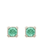 La Petite Cushion Cut Paraiba Spinel Stud Earrings
