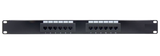 CAT6 Populated Punch Down Patch Panel 12 Port