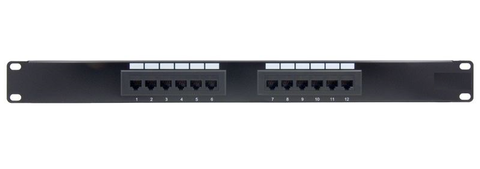 CAT5E Populated Punch Down Patch Panel 12 Port