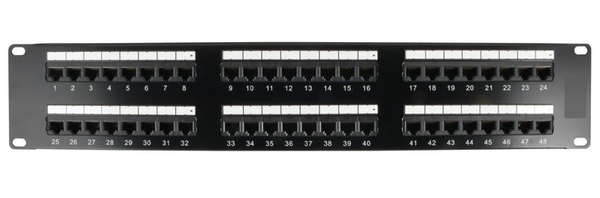 CAT5E Populated Punch Down Patch Panel 48 Port
