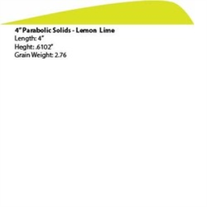 4" Parabolic Feather RW - Lemon Lime