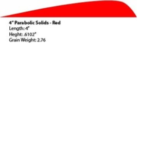 4" Parabolic Feather RW - Red