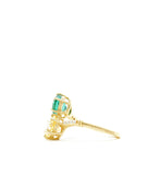 Flora Canary Crystal And Green Quartz Bypass Ring With Pave Diamonds