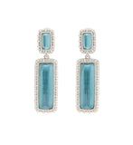 Rapture London Blue Spinel Over Mother Of Pearl Double Drop Earrings