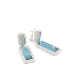 Rapture London Blue Spinel Over Mother Of Pearl Double Drop Earrings