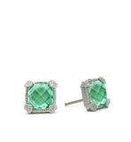 La Petite Cushion Cut Paraiba Spinel Stud Earrings