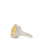 Ambrosia Small Canary Crystal Monaco Ring