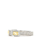 Estate Canary Crystal Baguette Band Ring