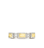 Estate Canary Crystal Baguette Band Ring