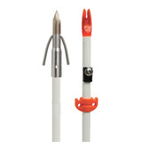 Fiberglass Arrow, Chaos Point, White Shaft w/Nock Adapter & Safety Slide